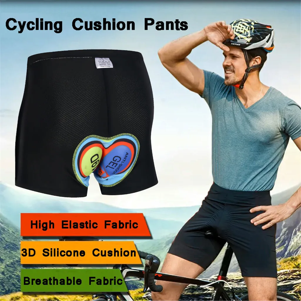 

Biker Shorts мђжские Ѭђс велосипедки женские 3D Thickened Silicone GEL Padded Bicycle Bike Cycling Underwear Shorts оѬ